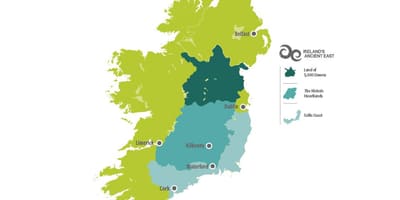 Map of map of ireland east coast