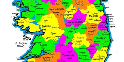 Map of ireland for primary school