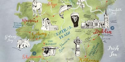 Map of map of ireland poster