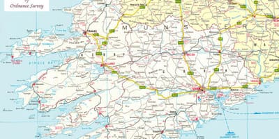 Map of map of north west ireland