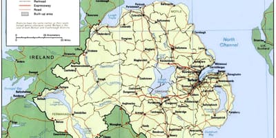 Map of n ireland