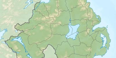 Map of physical map of northern ireland