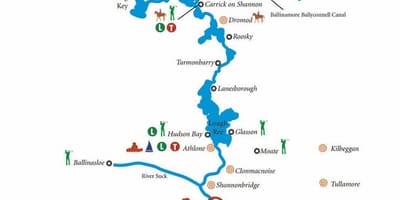 Map of river shannon map ireland