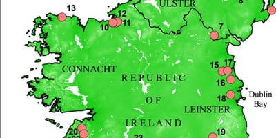 Map of ireland showing rivers