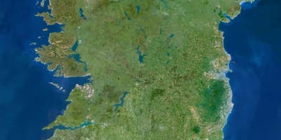 Map of satellite map of ireland