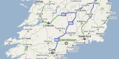 Map of south west coast ireland