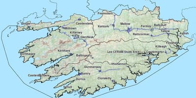 Detailed map of south west ireland