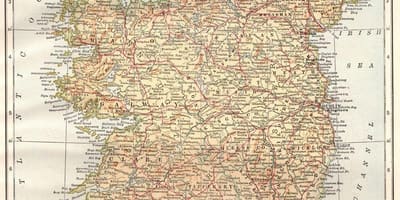 Ireland vintage map